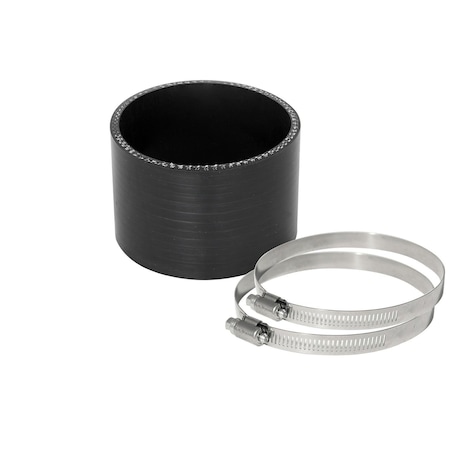 Afe Straight, 3 Inch Inside Diameter x 2 Inch Length, Black, Silicone, With 2 Worm Gear Clamps 59-00042